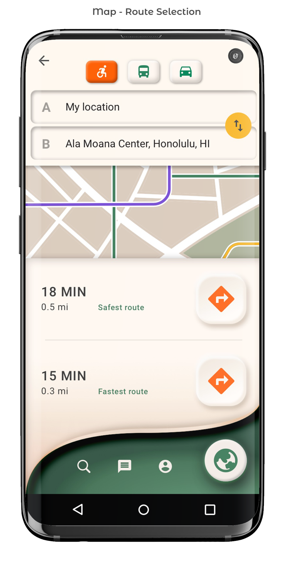 Android-Route-Mockup